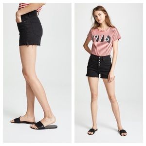 High rise denim boy shorts